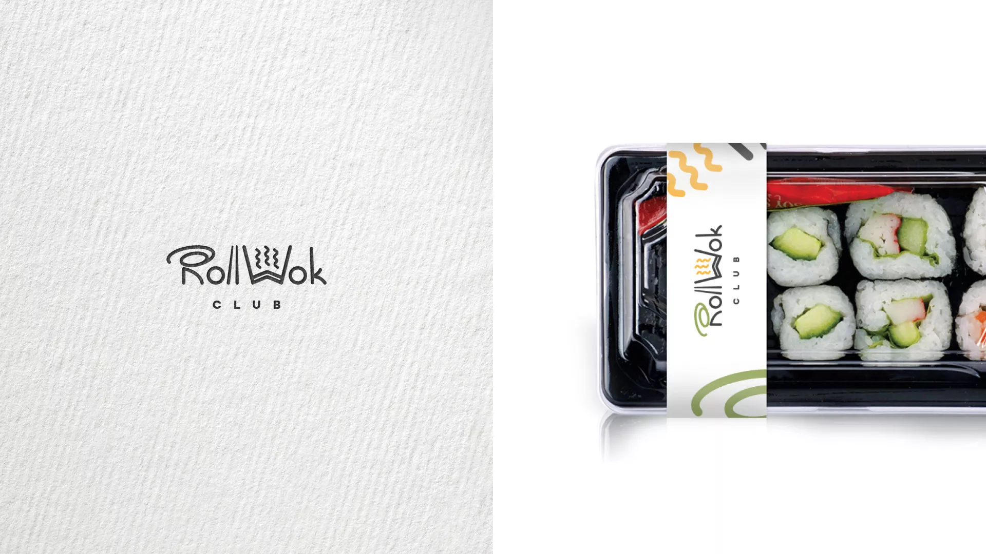 Разработка логотипа и фирменного стиля суши-бара «Roll Wok Club» в Чухломе